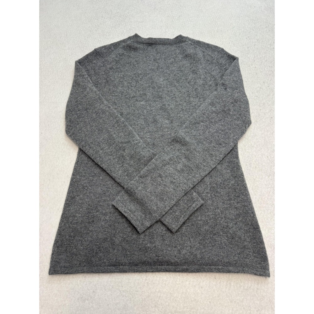 Antonio Melani Sweater Women's Medium Gray 100% Cashmere V Neck Pullover Knit - Picture 2 of 7